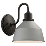 Minka Lavery Mantiel Outdoor Wall Sconce | Sand Silver Metal with Matte Bronze Base | Modern Walkway & Driveway | 10.5 x 8 x 9.75 in | Model 71241-295