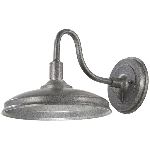 Minka Lavery Harbison 14in 1-Light LED Wall Mount | Industrial Silver Aluminum and Oxide Flecks | Outdoor Porch & Patio Accent | Model 71252-78-L