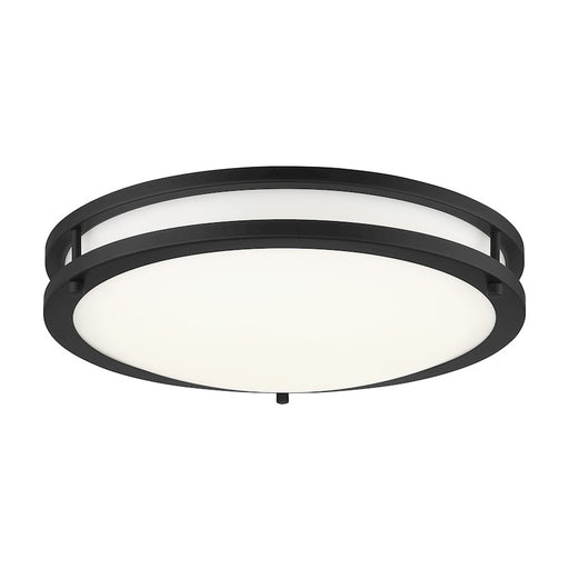Minka Lavery 16in LED Flush Mount | Modern Coal and White Glass | Hallway & Bedroom Ceiling Light | 15.75 x 15.75 x 3.75 in | Model 716-66A-L