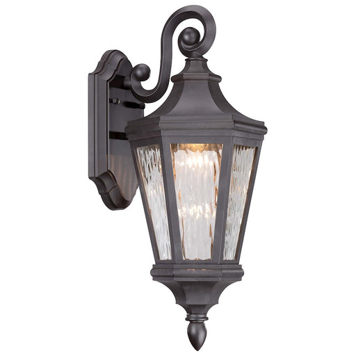 Minka Lavery Hanford Pointe 19in 1-Light Wall Sconce | Traditional Oil Rubbed Bronze and Clear Water Glass | Living Room & | Model 71821-143-L