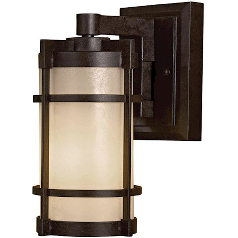 Minka Lavery 1-Light Outdoor Wall Mount | Transitional Textured French Bronze | Covered Patio & Entryway | 6 x 6 x 12 in | Model 72022-A179