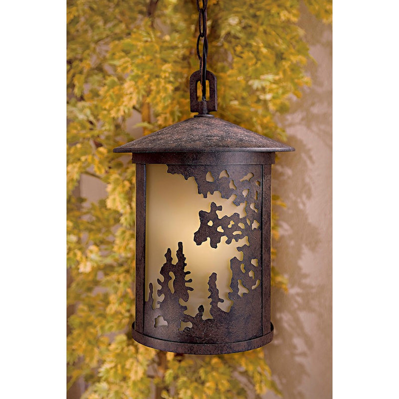 Minka Lavery Sunset Ranch 10in 1-Light Outdoor Pendant | Industrial Transitional Finish | Covered Patio & Entryway | Model 72034-179-PL