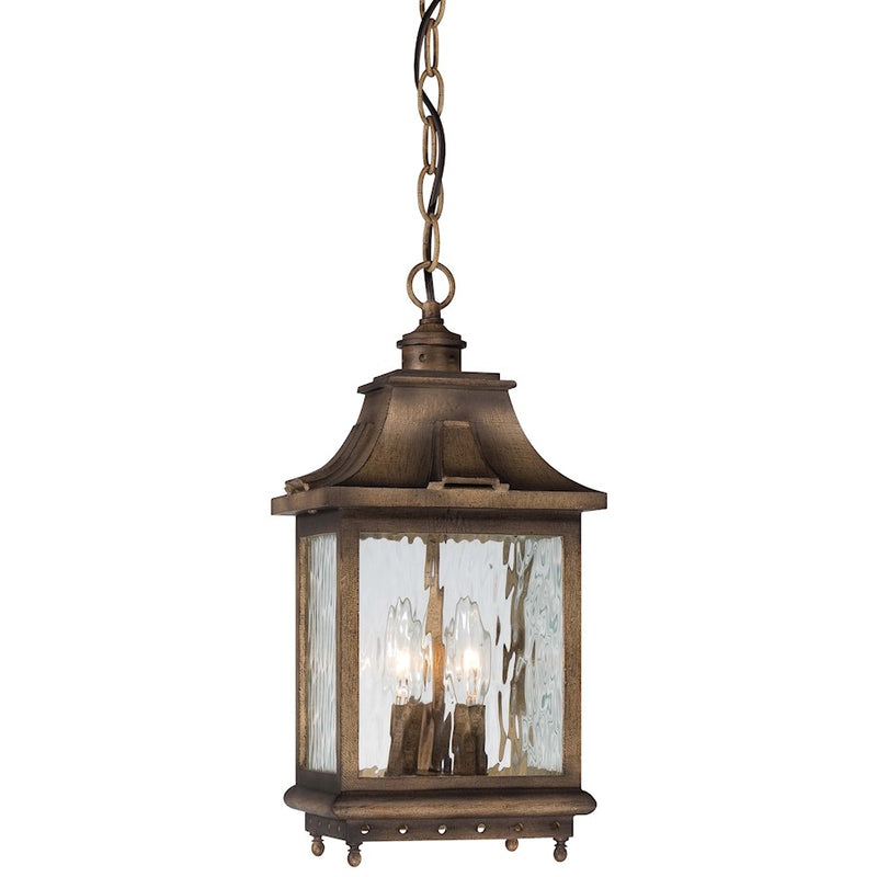 Minka Lavery Wilshire Park 3-Light Chain Hung Outdoor Sconce | Traditional Portsmouth Bronze | Covered Patio & Entryway | Model 72114-149