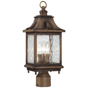 Minka Lavery Wilshire Park 3-Light Post Mount | Traditional Portsmouth Bronze Outdoor Post Light | Entryway & Garden Path | Model 72116-149
