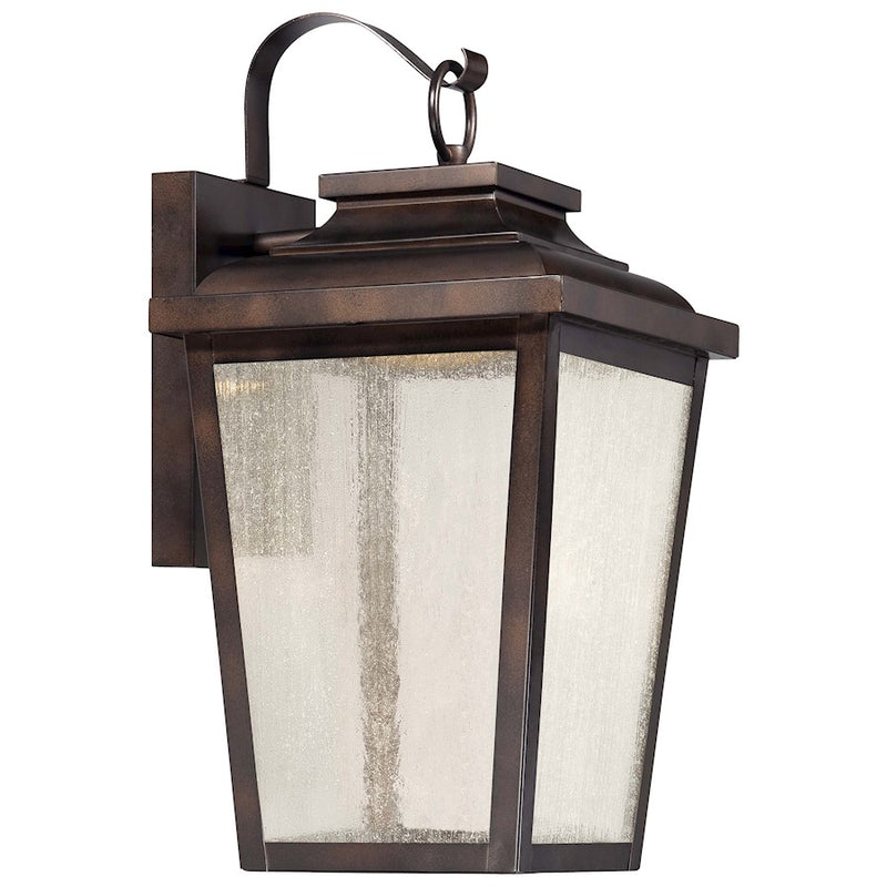 Minka Lavery Irvington Manor 1-Light Outdoor Wall Sconce | Traditional Chelsea Bronze and Clear Glass | Entryway & Covered Patio | Model 72172-189-L