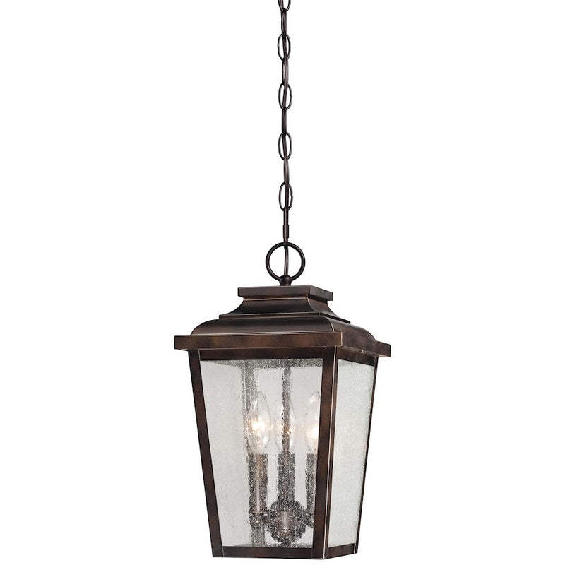 Minka Lavery Irvington Manor 8in 3-Light Lantern | Traditional Chelsea Bronze Steel | Covered Patio & Entryway | 8 x 16 in | Model 72174-189