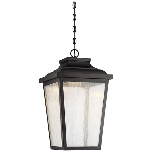 Minka Lavery Irvington Manor 22in 1-Light LED Outdoor Lantern | Chelsea Bronze and Clear Seeded Glass | Covered Entryway & Patio | Model 72175-189-L