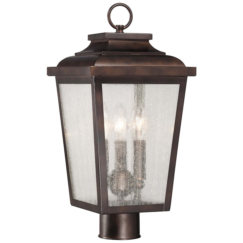 Minka Lavery Irvington Manor 18in Outdoor LED Post Light | Traditional Chelsea Bronze Aluminum | Entryway & Garden Path | Model 72176-189-L