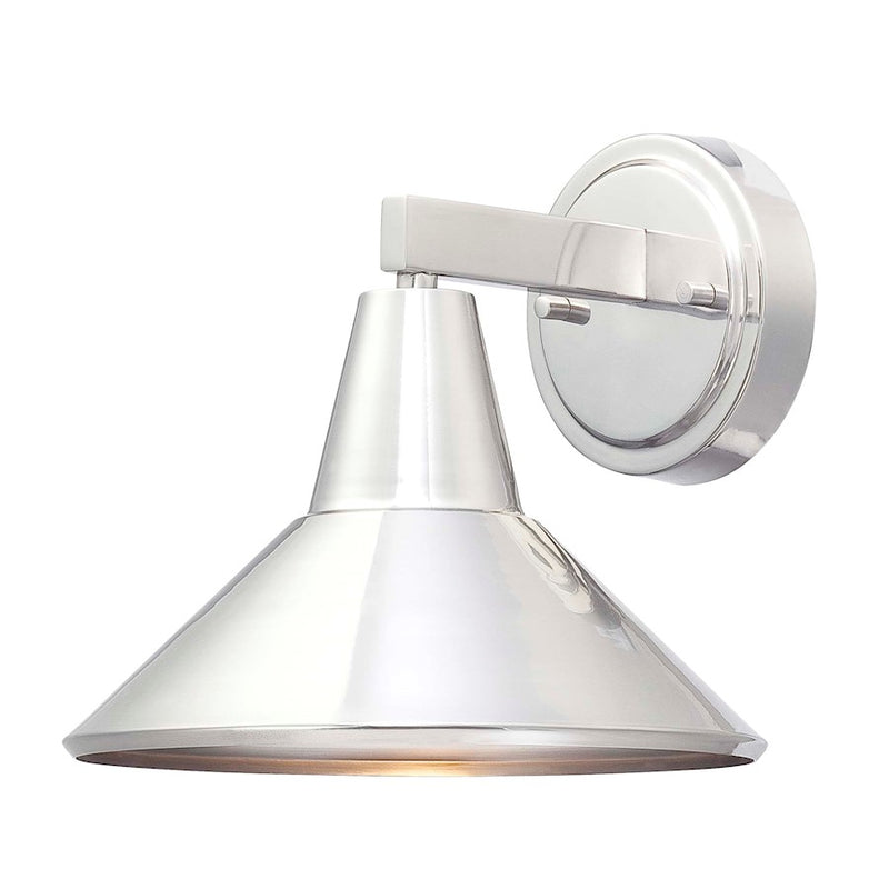 Minka Lavery Bay Crest 1-Light Wall Sconce | Transitional Brushed Stainless Steel and Clear Glass | Outdoor Entryway & Hallway | Model 72211-A144