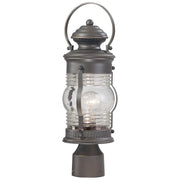 Minka Lavery Lynnfield 1-Light Post Mount | Traditional Oil Rubbed Bronze and Gold Finish | Outdoor Pathway & Garden | Model 72236-143C