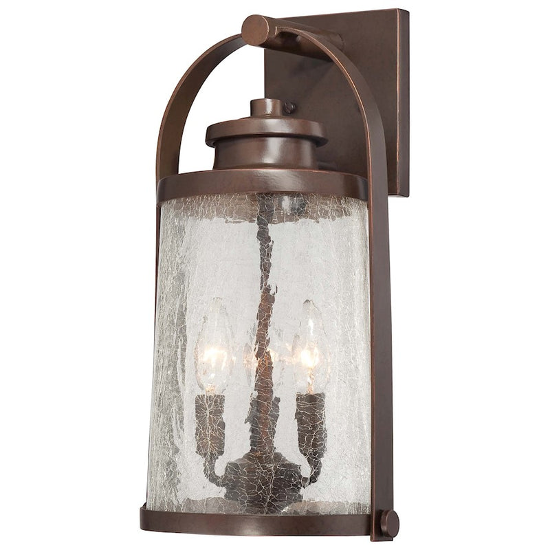 Minka Lavery Travessa 16in 3-Light Wall Sconce | Traditional Architectural Bronze and Etched Opal Glass | Outdoor Entryway | Model 72332-291