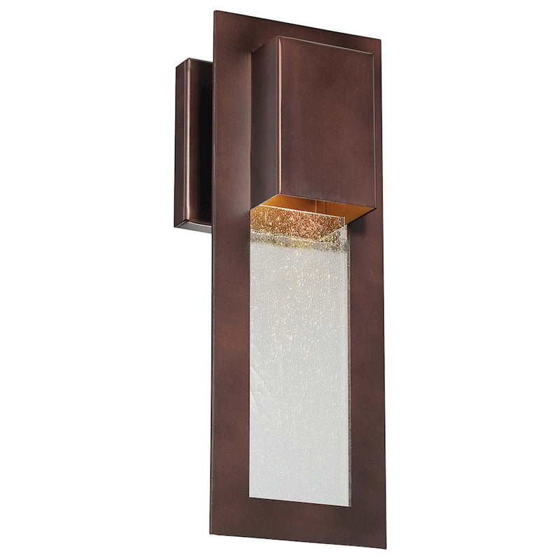 Minka Lavery Westgate 13in 1-Light Wall Sconce | Transitional Alder Bronze and Clear Seeded Glass | Hallway & Entryway | W 4.75 x D | Model 72381-246