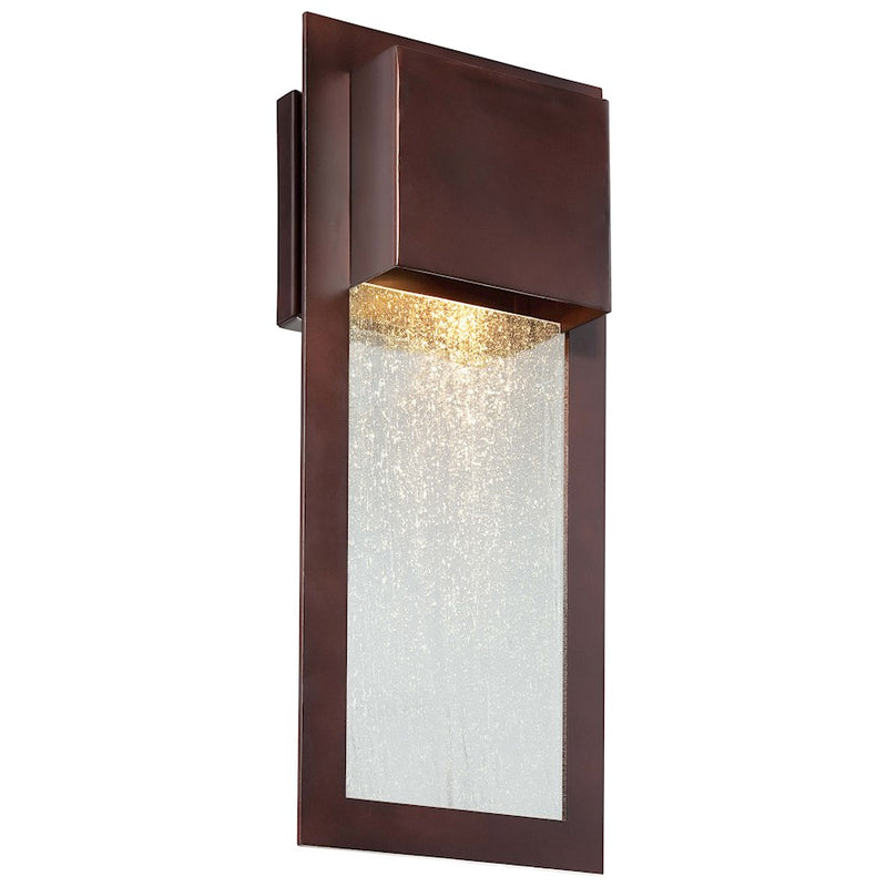 Minka Lavery Westgate 1-Light Wall Sconce | Transitional Alder Bronze and Clear Seeded Glass | Entryway & Hallway Accent Light | Model 72382-246