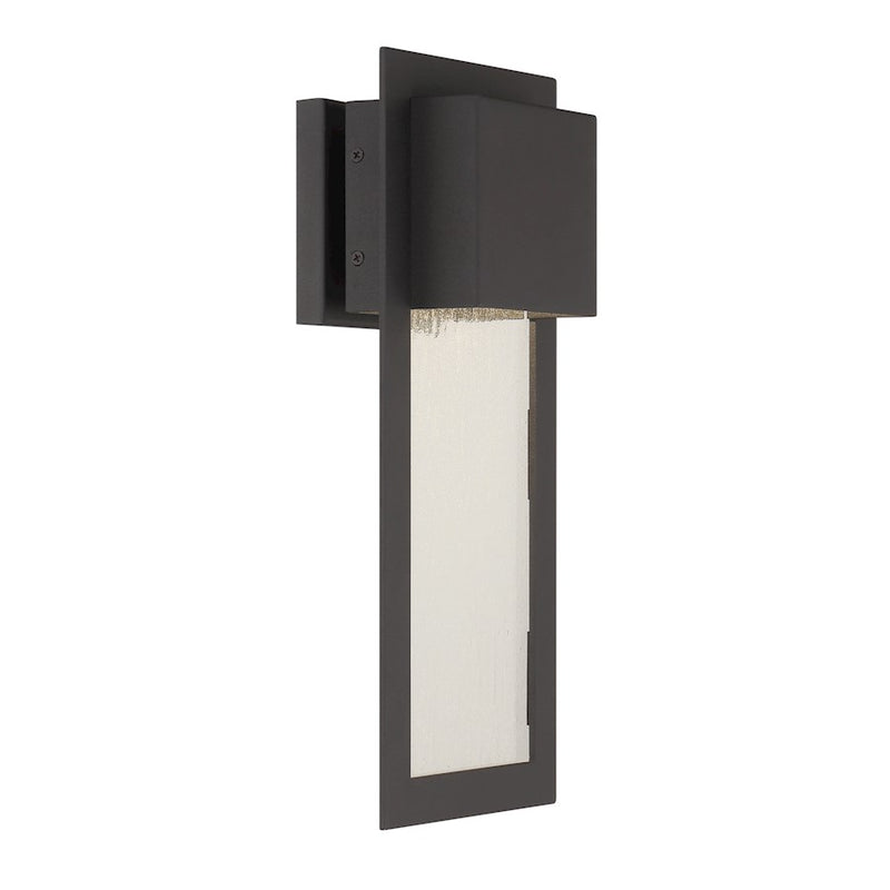 Minka Lavery Westgate 15.75in 1-Light Wall Sconce | Transitional Sand Coal Aluminum and Seedy Glass | Outdoor Wet Location | Model 72382-66-L