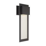 Minka Lavery Westgate 15.75in 1-Light Wall Sconce | Transitional Sand Coal Aluminum and Seedy Glass | Outdoor Wet Location & | Model 72382-66-L