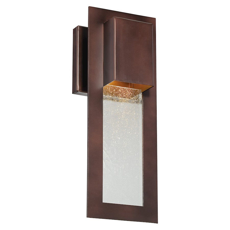 Minka Lavery Westgate 20in 1-Light Wall Sconce | Industrial Sand Coal Aluminum and Seedy Glass | Covered Patio & Entryway | Model 72383-66-L