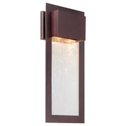 Minka Lavery Westgate 20in 1-Light Wall Sconce | Industrial Sand Coal Aluminum and Seedy Glass | Covered Patio & Entryway | Model 72383-66-L