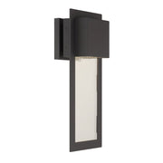 Minka Lavery Westgate 20in 1-Light Wall Sconce | Industrial Sand Coal Aluminum and Seedy Glass | Covered Patio & Entryway | Model 72383-66-L
