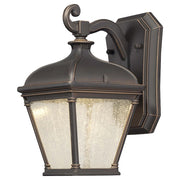 Minka Lavery Lauriston Manor 1-Light LED Wall Sconce | Traditional Oil Rubbed Bronze and Clear Seeded Glass | Outdoor Entryway & | Model 72391-143C