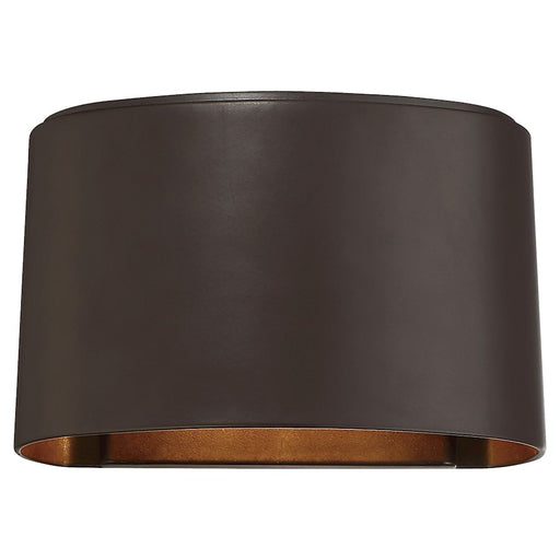 Minka Lavery Everton 8in 1-Light LED Wall Sconce | Contemporary Dorian Bronze | Hallway & Covered Patio | 8 x 4 x 5 in | Model 72400-615B-L