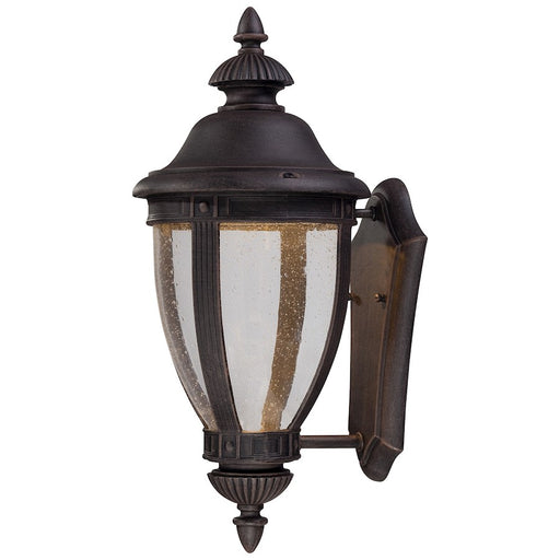 Minka Lavery Wynterfield 1-Light LED Wall Sconce | Traditional Burnt Rust Metal | Covered Patio & Entryway | 8 x 10 x 19 in | Model 72412-51A-L