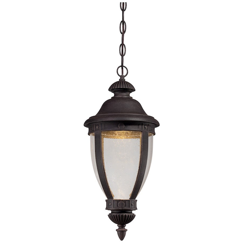 Minka Lavery Wynterfield 1-Light LED Chain Hung Lantern | Traditional Burnt Rust Outdoor Pendant | Covered Patio & Entryway | Model 72414-51A-L