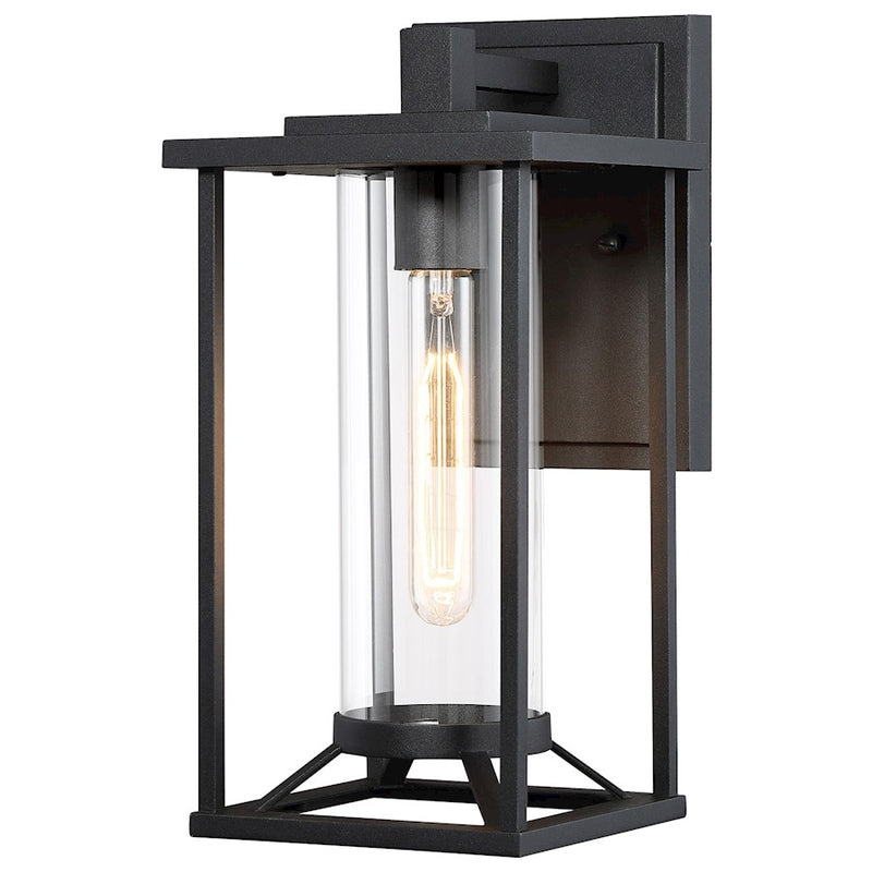 Minka Lavery Trescott 1-Light Wall Sconce | Transitional Coal Finish | Hallway & Bedroom Accent | 7 x 7 x 14.25 in | Model 72472-66
