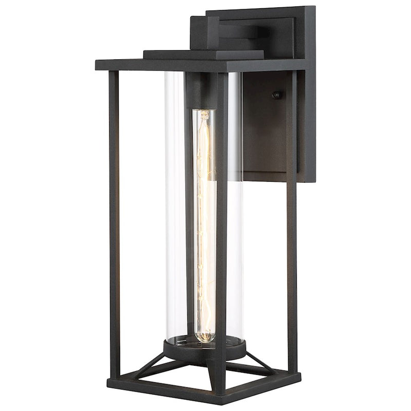 Minka Lavery Trescott 1-Light Wall Sconce | Transitional Coal Metal | Hallway & Bedroom Accent | 7 x 7 x 17.25 in | Model 72473-66