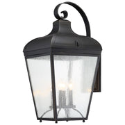Minka Lavery Marquee 29in 2-Light Outdoor Wall Sconce | Oil Rubbed Bronze Aluminum and Clear Seedy Glass | Covered Patio & | Model 72487-143C