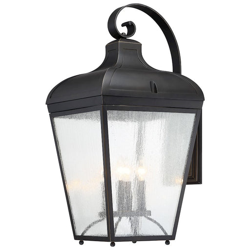 Minka Lavery Marquee 29in 2-Light Outdoor Wall Sconce | Oil Rubbed Bronze Aluminum and Clear Seedy Glass | Covered Patio & | Model 72487-143C