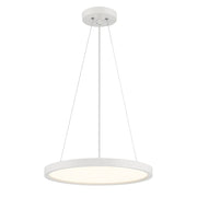 Minka Lavery 15in 1-Light LED Pendant | Modern White Aluminum and Acrylic | Kitchen Island & Dining Room | 15 x 15 x 1 in | Model 725-44-L