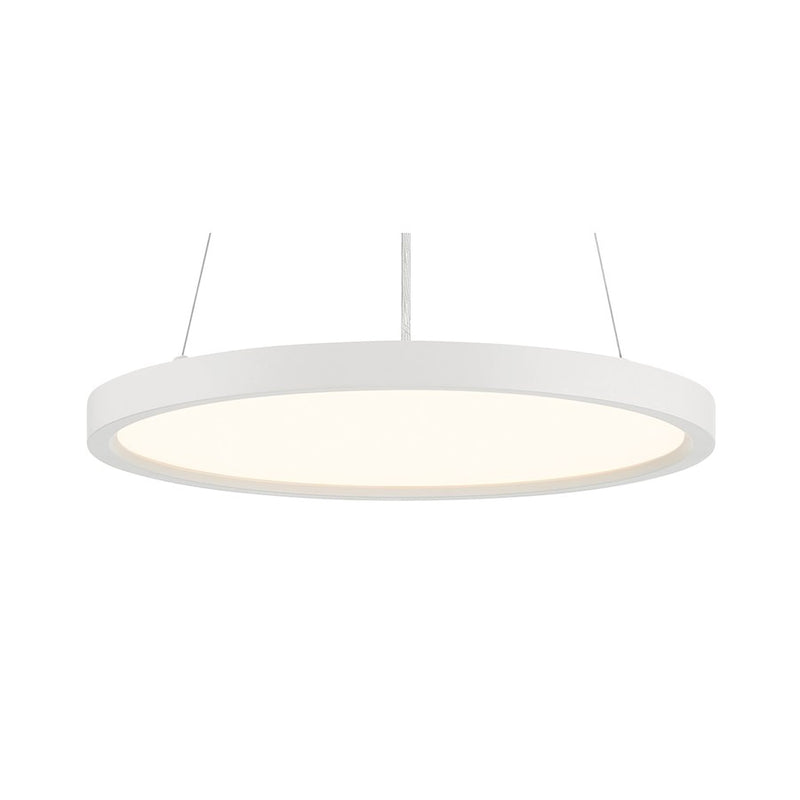 Minka Lavery 15in 1-Light LED Pendant | Modern White Aluminum and Acrylic | Kitchen Island & Dining Room | 15 x 15 x 1 in | Model 725-44-L