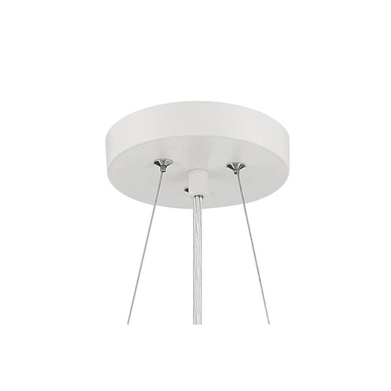 Minka Lavery 15in 1-Light LED Pendant | Modern White Aluminum and Acrylic | Kitchen Island & Dining Room | 15 x 15 x 1 in | Model 725-44-L