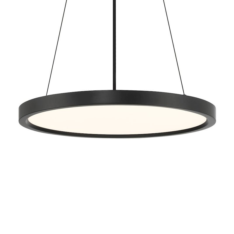 Minka Lavery 30W LED Pendant 15in | Modern Coal Aluminum and Acrylic | Kitchen Island & Dining Room | 823 Lumens, 3000K, Dimmable | Model 725-66A-L