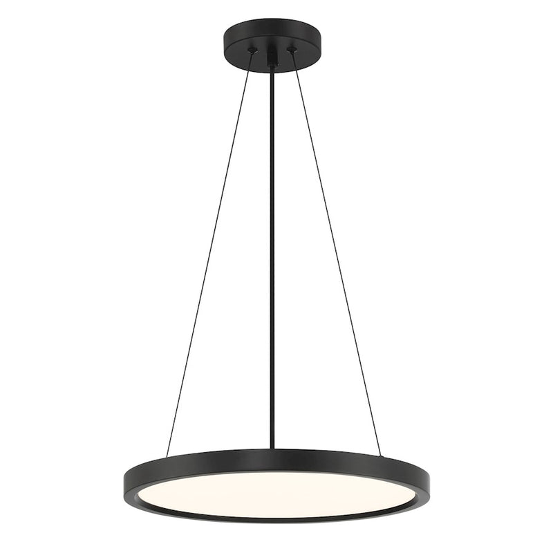 Minka Lavery 30W LED Pendant 15in | Modern Coal Aluminum and Acrylic | Kitchen Island & Dining Room | 823 Lumens, 3000K, Dimmable | Model 725-66A-L