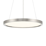 Minka Lavery 15in 1-Light LED Pendant | Brushed Nickel Aluminum and Acrylic | Kitchen Island & Dining Room | 15 x 1.5 in | Model 725-84-L