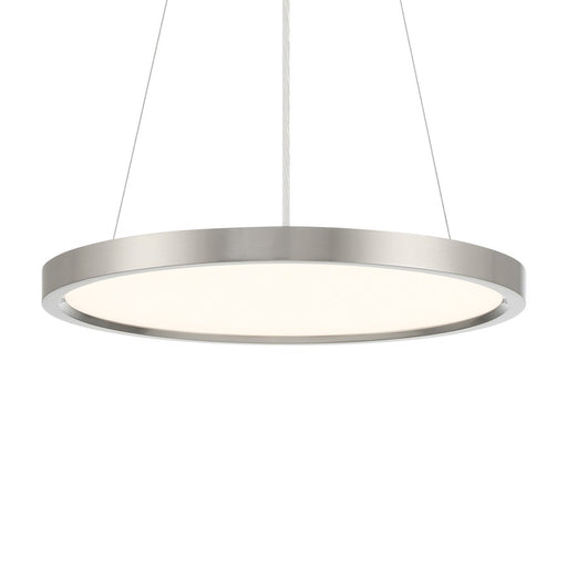Minka Lavery 15in 1-Light LED Pendant | Brushed Nickel Aluminum and Acrylic | Kitchen Island & Dining Room | 15 x 1.5 in | Model 725-84-L