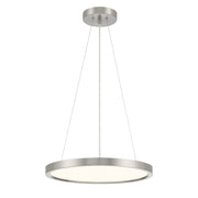 Minka Lavery 15in 1-Light LED Pendant | Brushed Nickel Aluminum and Acrylic | Kitchen Island & Dining Room | 15 x 1.5 in | Model 725-84-L