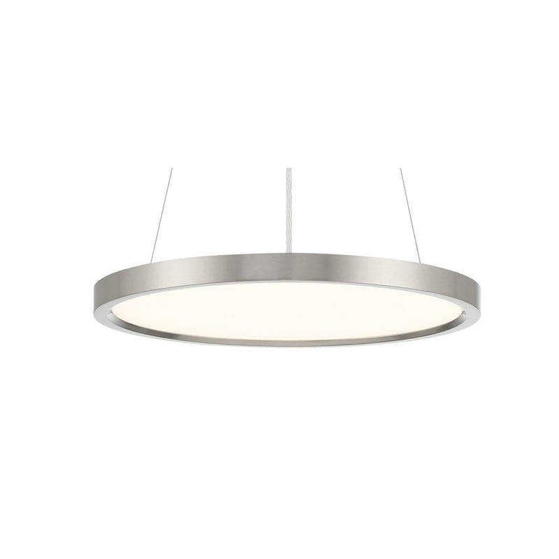 Minka Lavery 15in 1-Light LED Pendant | Brushed Nickel Aluminum and Acrylic | Kitchen Island & Dining Room | 15 x 1.5 in | Model 725-84-L