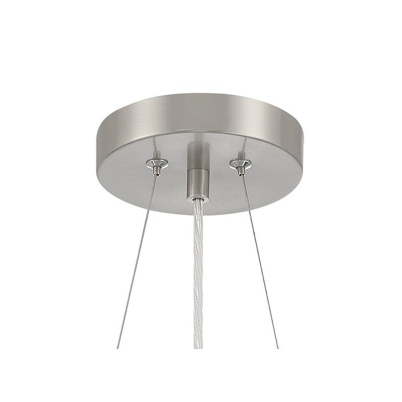 Minka Lavery 15in 1-Light LED Pendant | Brushed Nickel Aluminum and Acrylic | Kitchen Island & Dining Room | 15 x 1.5 in | Model 725-84-L