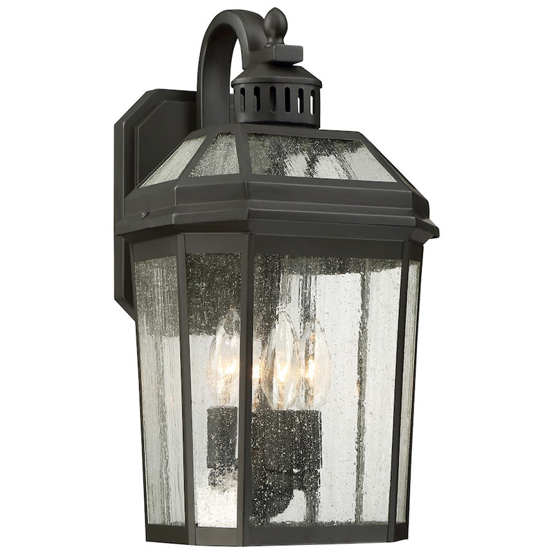 Minka Lavery Hawks Point 10in 4-Light Outdoor Wall Sconce | Traditional Oil Rubbed Bronze and Clear Glass | Covered Porches | Model 72533-143