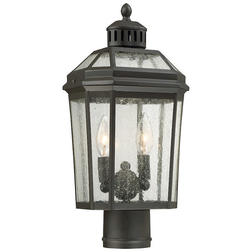 Minka Lavery Hawks Point 17in 2-Light Outdoor Post Light | Traditional Oil Rubbed Bronze | Entryway & Garden Path | Model 72536-143