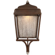 Minka Lavery Astrapia 19in 1-Light LED Wall Sconce | Traditional Dark Rubbed Sienna and Aged Silver | Entryway & Covered Patio | Model 72540-593-L