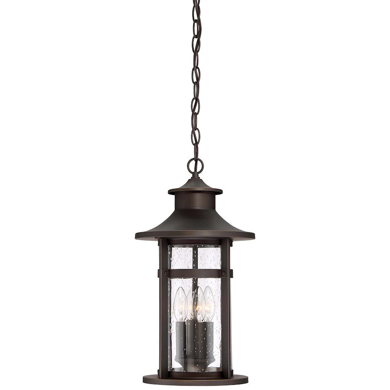 Minka Lavery Highland Ridge 10in 3-Light Outdoor Chain Hung | Traditional Bronze and Gold Metal | Covered Patio & Entryway | Model 72554-143C