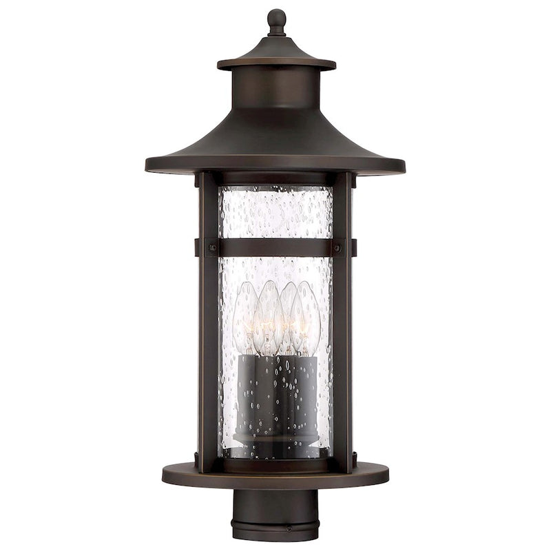 Minka Lavery Highland Ridge 10in 3-Light Outdoor Post Light | Traditional Bronze and Gold Finish | Entryway & Patio | Model 72556-143C