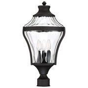 Minka Lavery Libre 11in 4-Light Outdoor Post Light | Traditional Black Metal | Covered Patio & Garden Path | 11 x 22 in | Model 72566-66