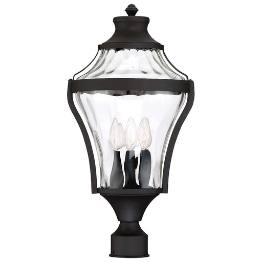 Minka Lavery Libre 11in 4-Light Outdoor Post Light | Traditional Black Metal | Covered Patio & Garden Path | 11 x 22 in | Model 72566-66