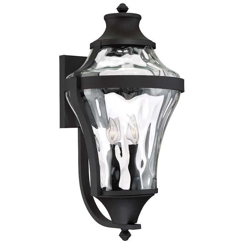 Minka Lavery Libre 14in 1-Light Outdoor Hanging Lantern | Transitional Black | Covered Patios & Entryways | 13 x 14 x 24 in | Model 72567-66