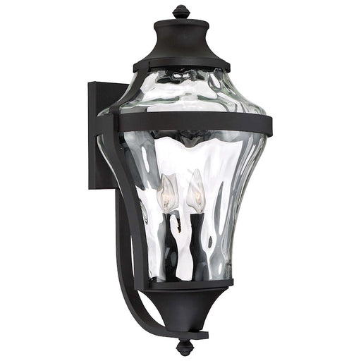 Minka Lavery Libre 14in 1-Light Outdoor Hanging Lantern | Transitional Black | Covered Patios & Entryways | 13 x 14 x 24 in | Model 72567-66