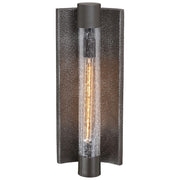 Minka Lavery Celtic Shadow 20.5in 1-Light Outdoor Wall Sconce | Textured Bronze with Gold Highlights and Clear Seeded Glass | Model 72663-515